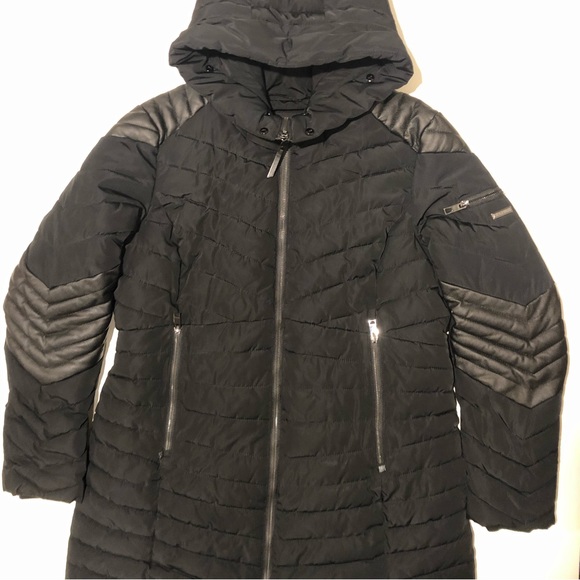 Novelti Long Puffer Coat Womens size Medium Black - Picture 1 of 14